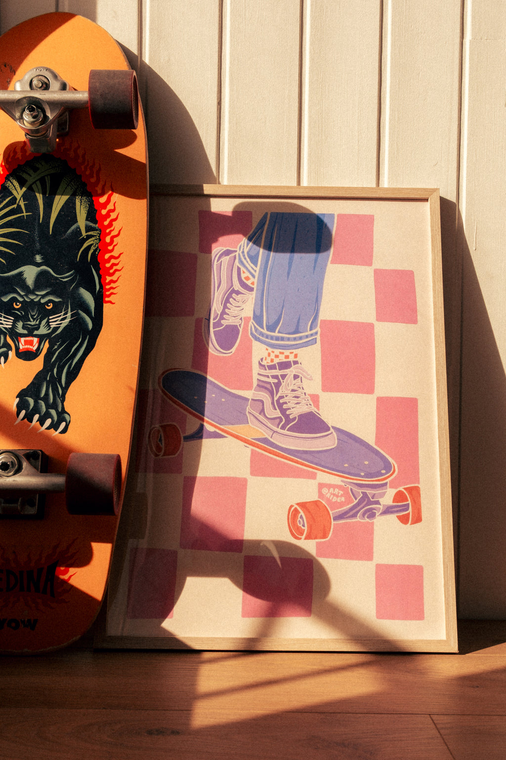 Checker Skateboard