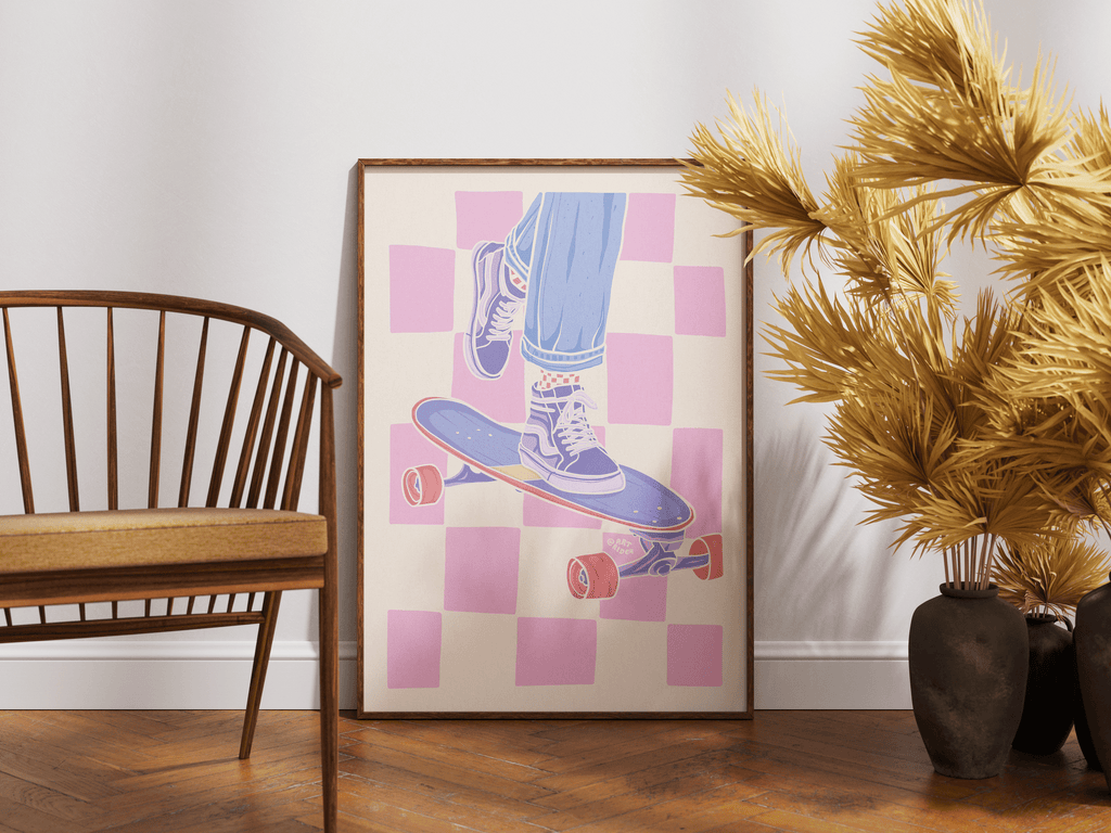 Checker Skateboard