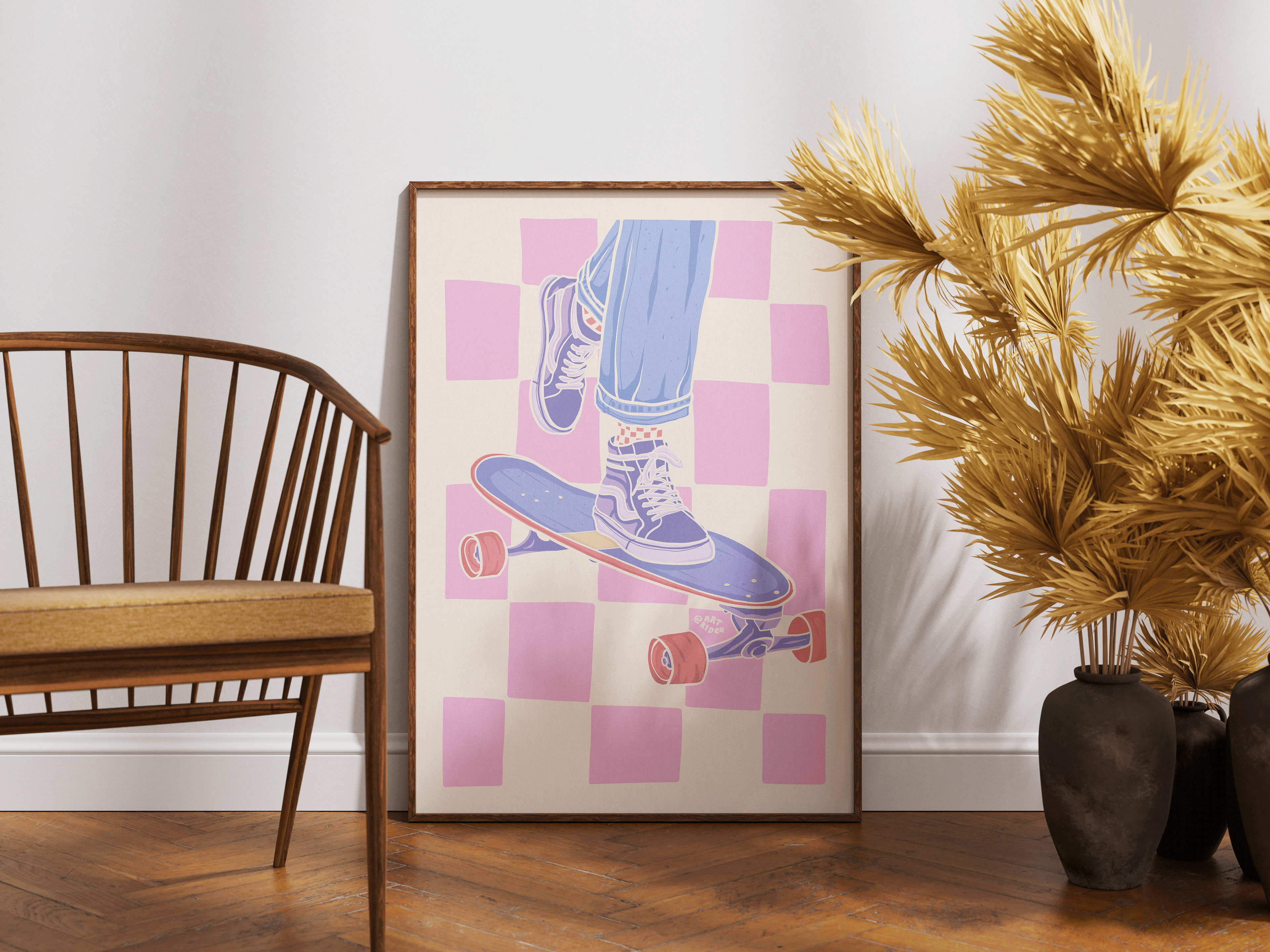 Checker Skateboard